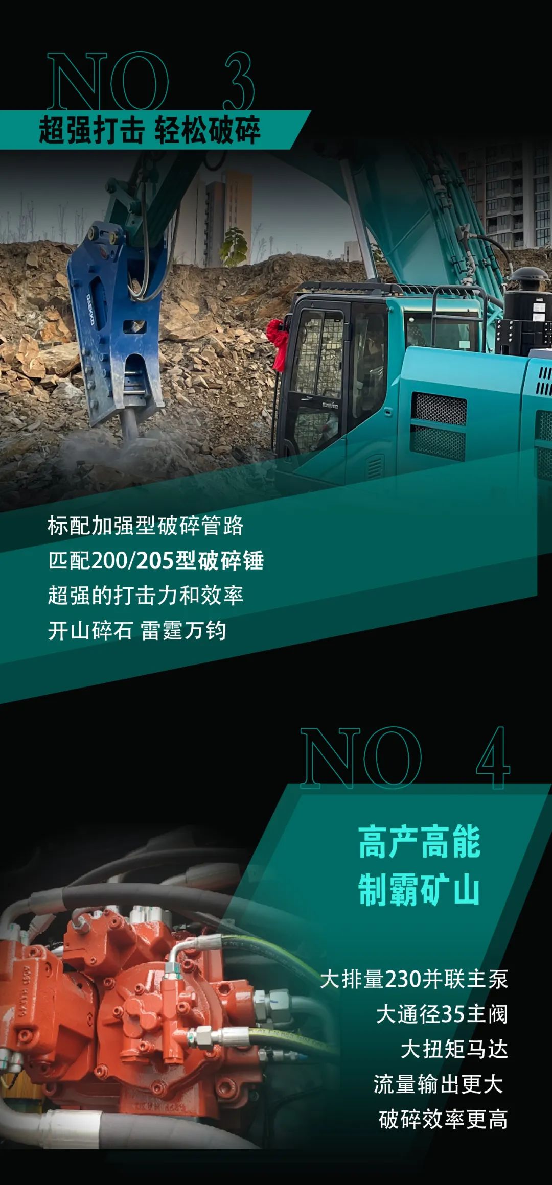 一图读懂 | 专为矿山沉载施工而生！不朽情缘-官方网站智能SWE600FB破碎锤沉磅回归
